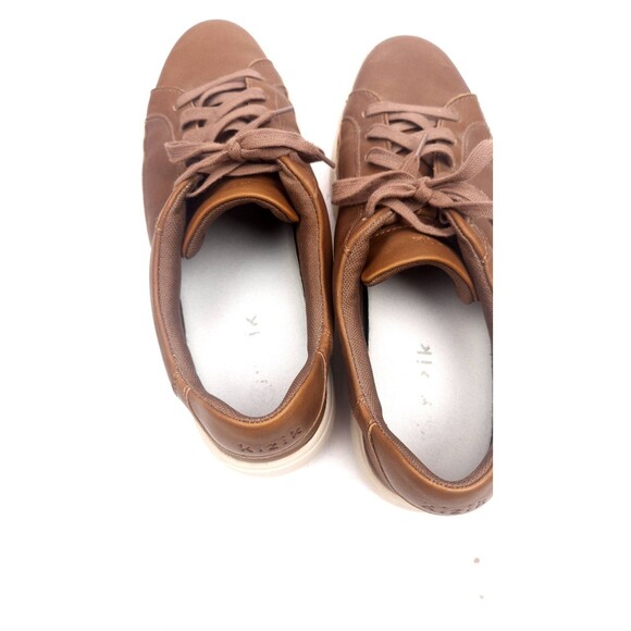 Kizik Vegas Leather Casual Lace Up Hands Free Sneakers Brown Size M 12 W 13.5 main image 3